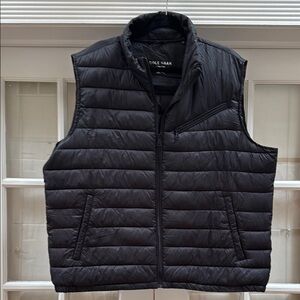 Cole Haan Black Puffer Vest Quilted Design